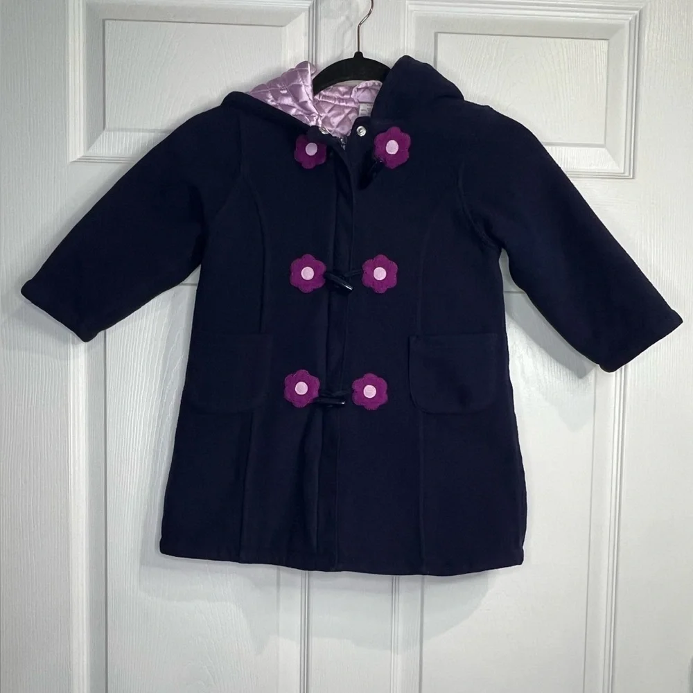 Gymboree Girls Pink Pea Coat -Triple Button Front closure - Sz. medium (4 Years)